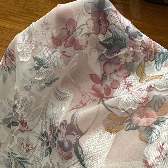 Vintage 80s 90s Angelique Sheer Pastel Floral Sexy Babydoll Nightgown Size Med - Picture 4 of 10